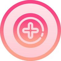 Add 2 solid circle gradeint Icon vector