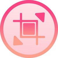 Expand crop resize solid circle gradeint Icon vector