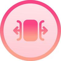 Carousel horizontal solid circle gradeint Icon vector