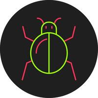 Bug Glyph Circle Icon vector