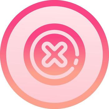 eliminar2 sólido circulo grado icono vector