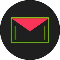 Mail Glyph Circle Icon vector