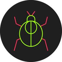 cucaracha glifo circulo icono vector