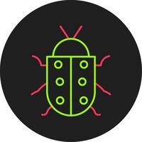 Bug Glyph Circle Icon vector