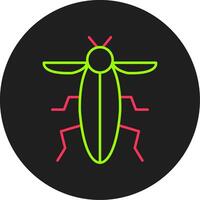 insecto glifo circulo icono vector