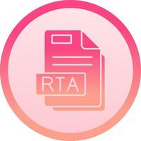 Rta solid circle gradeint Icon vector