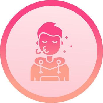 Congratulation solid circle gradeint Icon vector