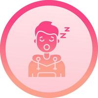 Sleep solid circle gradeint Icon vector