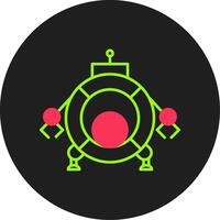 Robotics Glyph Circle Icon vector