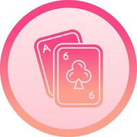 Poker solid circle gradeint Icon vector