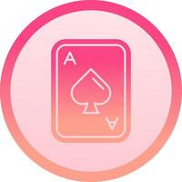 Spades solid circle gradeint Icon vector