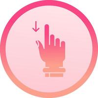 Swipe Down solid circle gradeint Icon vector