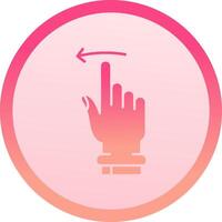 Swipe Left solid circle gradeint Icon vector