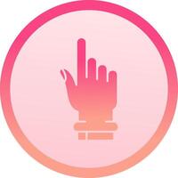 Hand click solid circle gradeint Icon vector