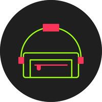 Fanny Pack Glyph Circle Icon vector