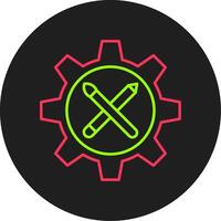 Gear Glyph Circle Icon vector