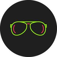 Sun Glasses Glyph Circle Icon vector