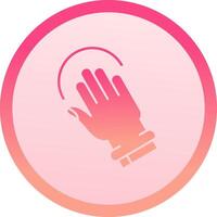 Tilted Hand solid circle gradeint Icon vector