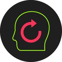Refresh Glyph Circle Icon vector