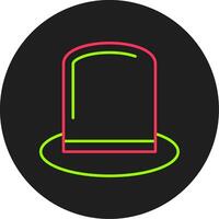 Top Hat Glyph Circle Icon vector