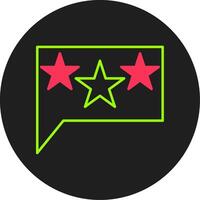 Stars Glyph Circle Icon vector