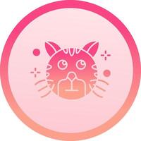 Rolling eyes solid circle gradeint Icon vector