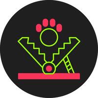 Bear Trap Glyph Circle Icon vector