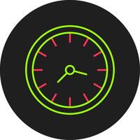 icono de círculo de glifo de reloj vector