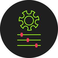 Gear Glyph Circle Icon vector