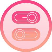 Switch solid circle gradeint Icon vector