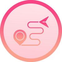 Route solid circle gradeint Icon vector