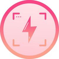 Flash solid circle gradeint Icon vector