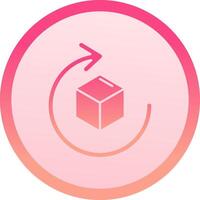Rotate solid circle gradeint Icon vector