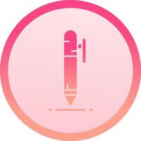 Pen solid circle gradeint Icon vector