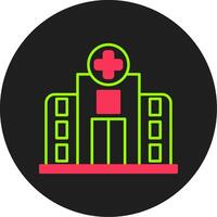 Hospital Glyph Circle Icon vector