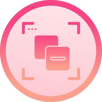 Substract solid circle gradeint Icon vector