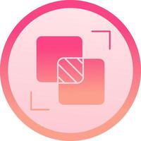 Intersect solid circle gradeint Icon vector