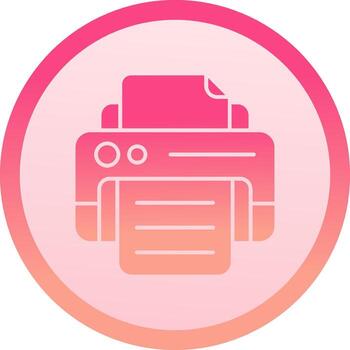 Print solid circle gradeint Icon vector