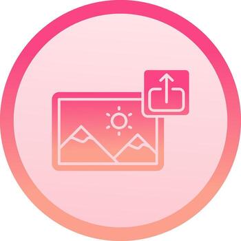 exportar sólido circulo grado icono vector