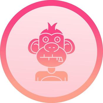 Zipped solid circle gradeint Icon vector