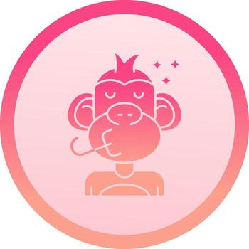 Congratulation solid circle gradeint Icon vector