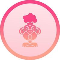 Exploding solid circle gradeint Icon vector