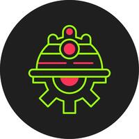 Engineer Glyph Circle Icon vector