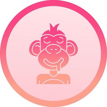 Drooling solid circle gradeint Icon vector