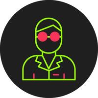 scientist Glyph Circle Icon vector