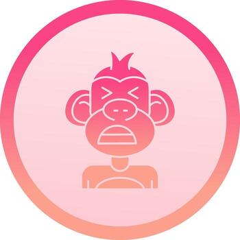 Anguish solid circle gradeint Icon vector
