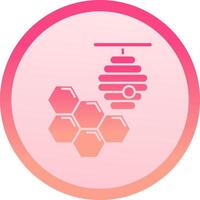 Honeycomb solid circle gradeint Icon vector