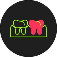 Gingivitis Glyph Circle Icon vector