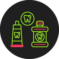 Dental Care Glyph Circle Icon vector