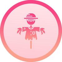 Scarecrow solid circle gradeint Icon vector